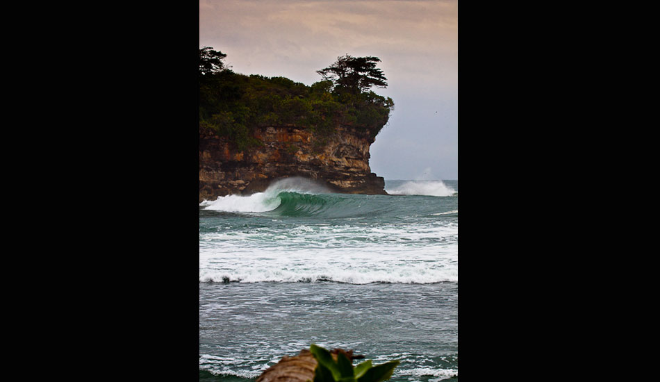 This day in Java was crazy. The whole bay was closing out, but a few of the most perfect waves would sneak through. Photo: Brad Masters