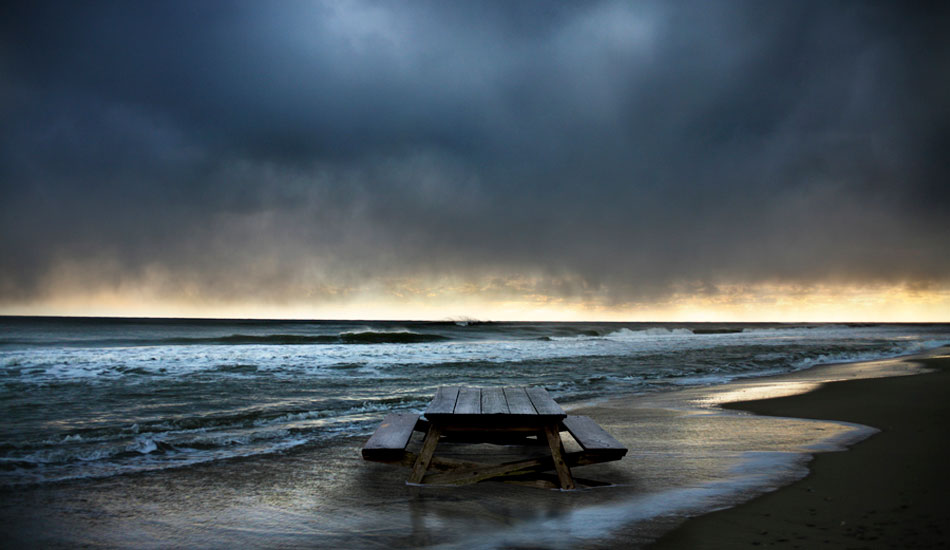 After The Storm. Sara Nightingale Gallery invited me to participate in a show called “(no) Picnic”, that inspired my Picnic Table series where I photocomposed a picnic table in to various scenarios intended to provoke thought about family, environment, etc.  Photo: <a href=\"http://www.daltonportella.com/\" target=_blank>Dalton Portella</a>.