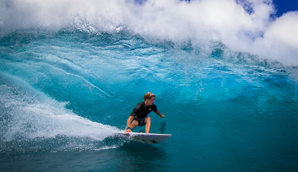 John John Florence in his backyard playground. He knows this wave so well. Photo: <a href=\"http://500px.com/DougFalterPhotography\">Doug Falter</a>