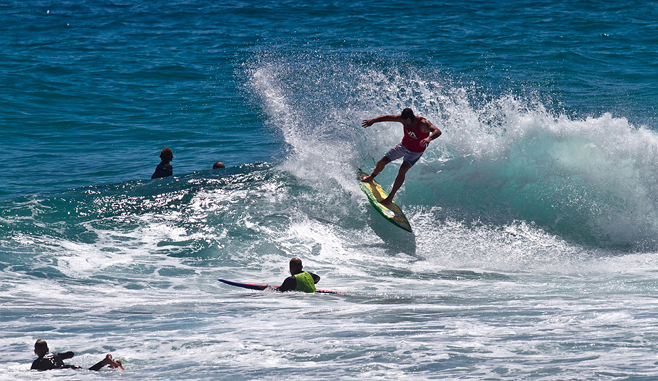 Shredding it up on an old Spowy. © Billy Ackerman