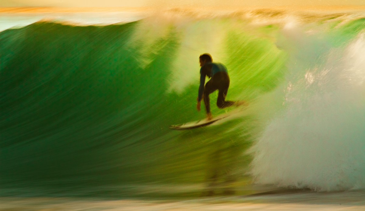 Water, light, and motion combine to give Matt Hoffman one of the best waves of his life on a summer evening at Rincon. Photo: <a href=\"http://www.maxxbuchanan.com/\">Maxx Buchanan</a>