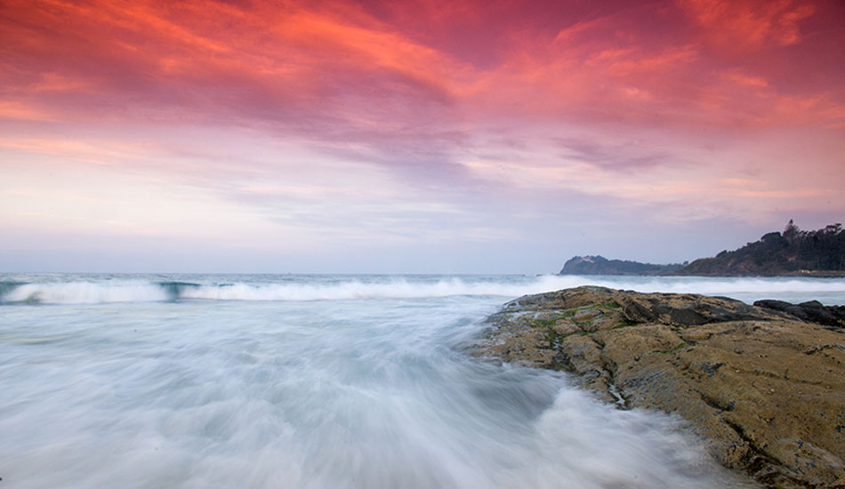 The lighting is perfect as the sunset lights up the sky on this shore. Photo: <a href=\"http://www.twhyphotography.com\">Tyhe Reading</a>