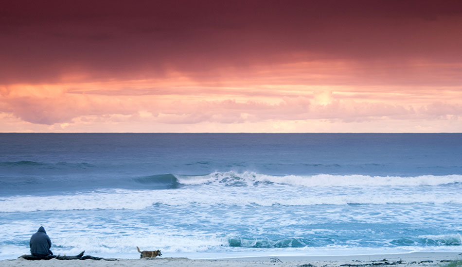 The beach at sunset was empty, except for these two. At home, there\'s often just a man and his dog, enjoying what is left of the day. Photo: <a href=\"http://www.twhyphotography.com\">Tyhe Reading</a>