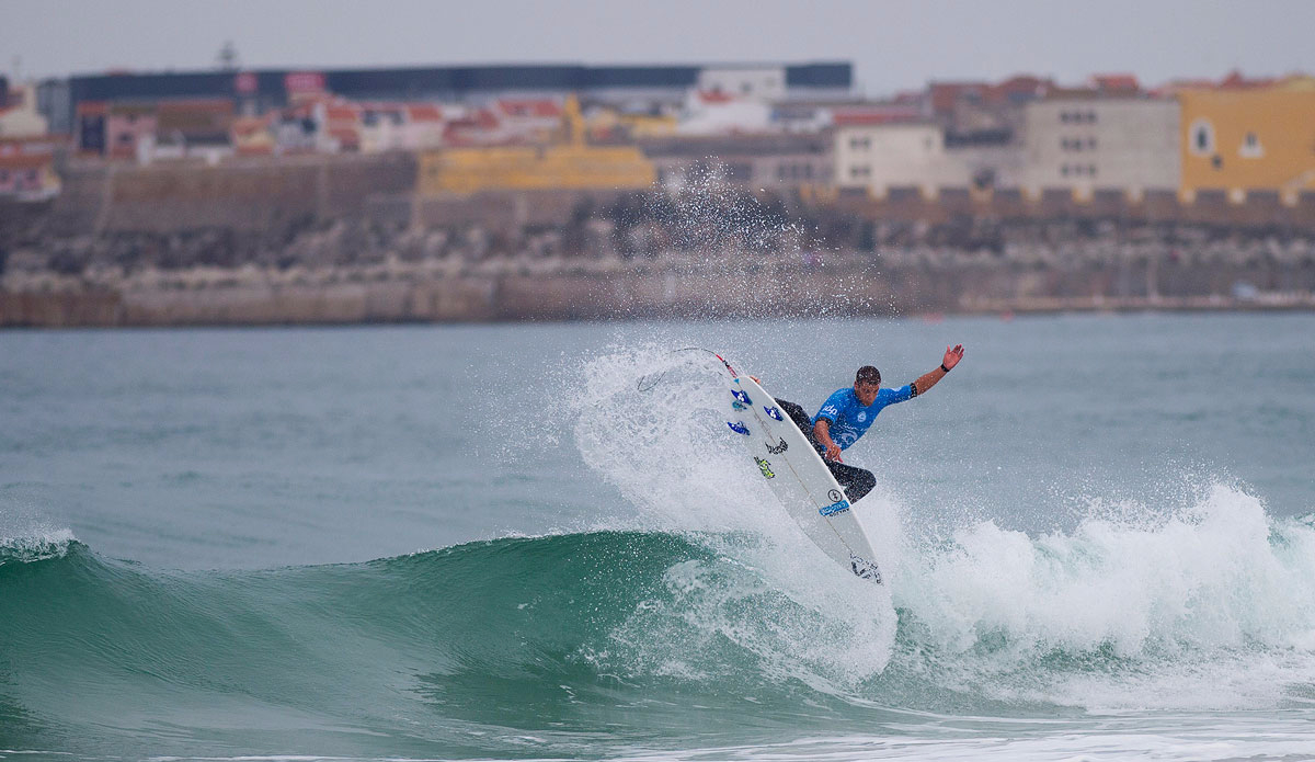 Ricardo Christie of New Zealand (pictured) winning his Round 2 heat to advance into Round 3 of the Moche Ripcurl Pro Portugal. Photo: <a href=\"http://www.worldsurfleague.com/\">WSL</a>/<a href=\"https://instagram.com/kirstinscholtz/\">Kirstin Scholtz</a>