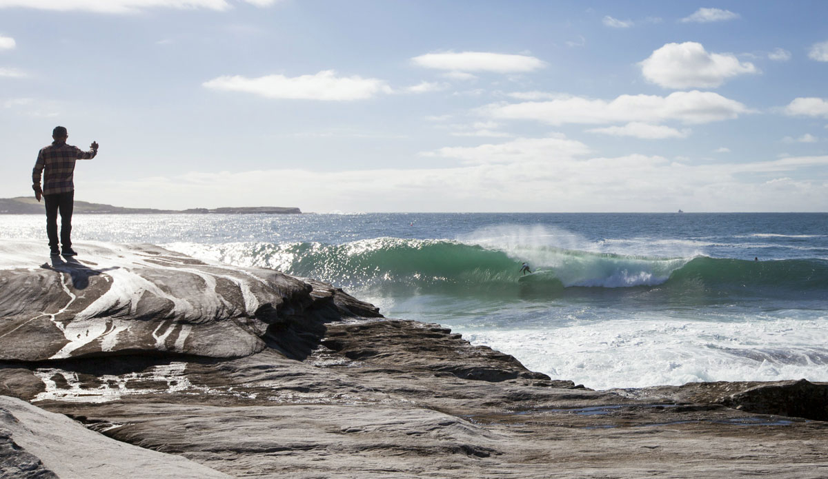 Blake Thornton (in the barrel). Photo: <a href=\"http://www.redbullsignatureseries.com/cape-fear-2014\">Red Bull</a>