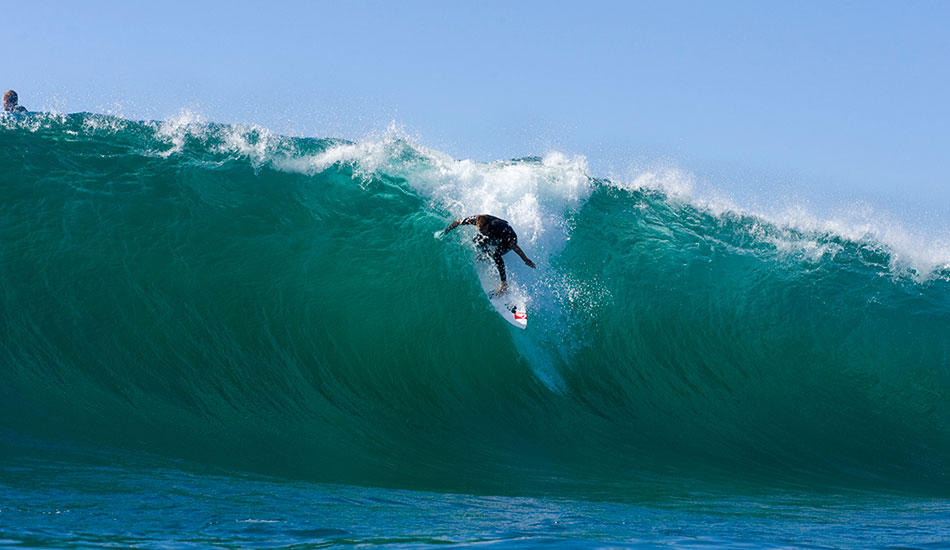 Cow island, Central Coast Australia. Dane Reynolds late dropping. Photo: <a href=\"http://www.reposarphoto.com\">Jason Reposar</a>