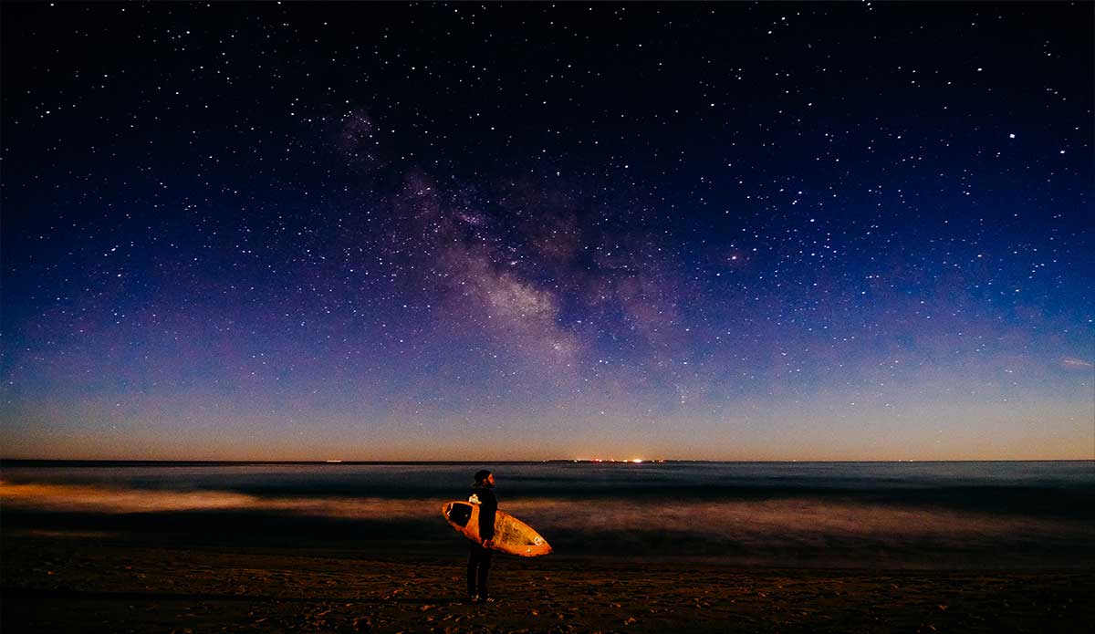 Surfing under the stars. Photo: <a href=\"http://instagram.com/nick_ventura_\"> Nick Ventura</a>