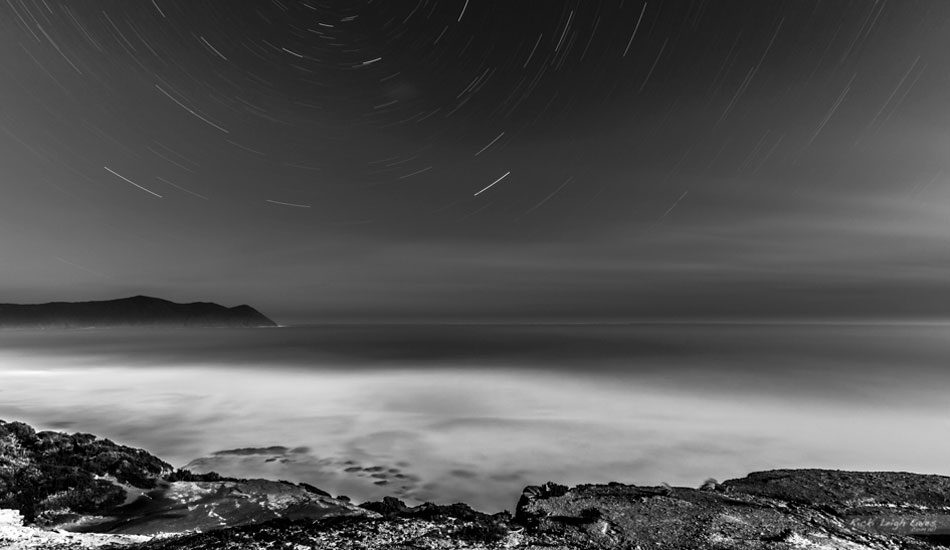 Star Trails from the cliffs above South Cape, Tasmania. Photo:<a href=\"http://www.rickileigheaves.com.au\"> Ricki Eaves<a/>