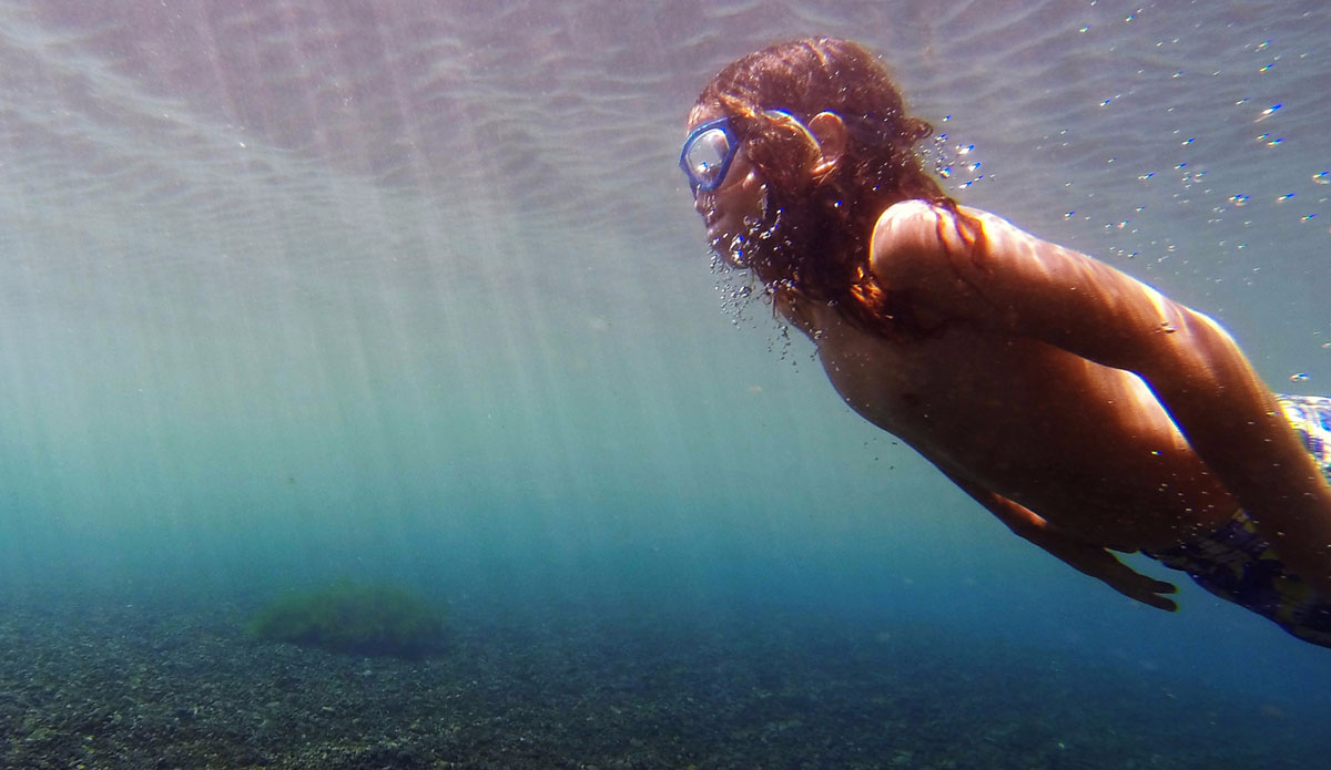 My son enjoying the cool, clear water at Trois Bassins. Photo: <a href=\"http://Instagram.com/simonjayphotos\" target=\"_blank\"> Simon Rickwood</a>