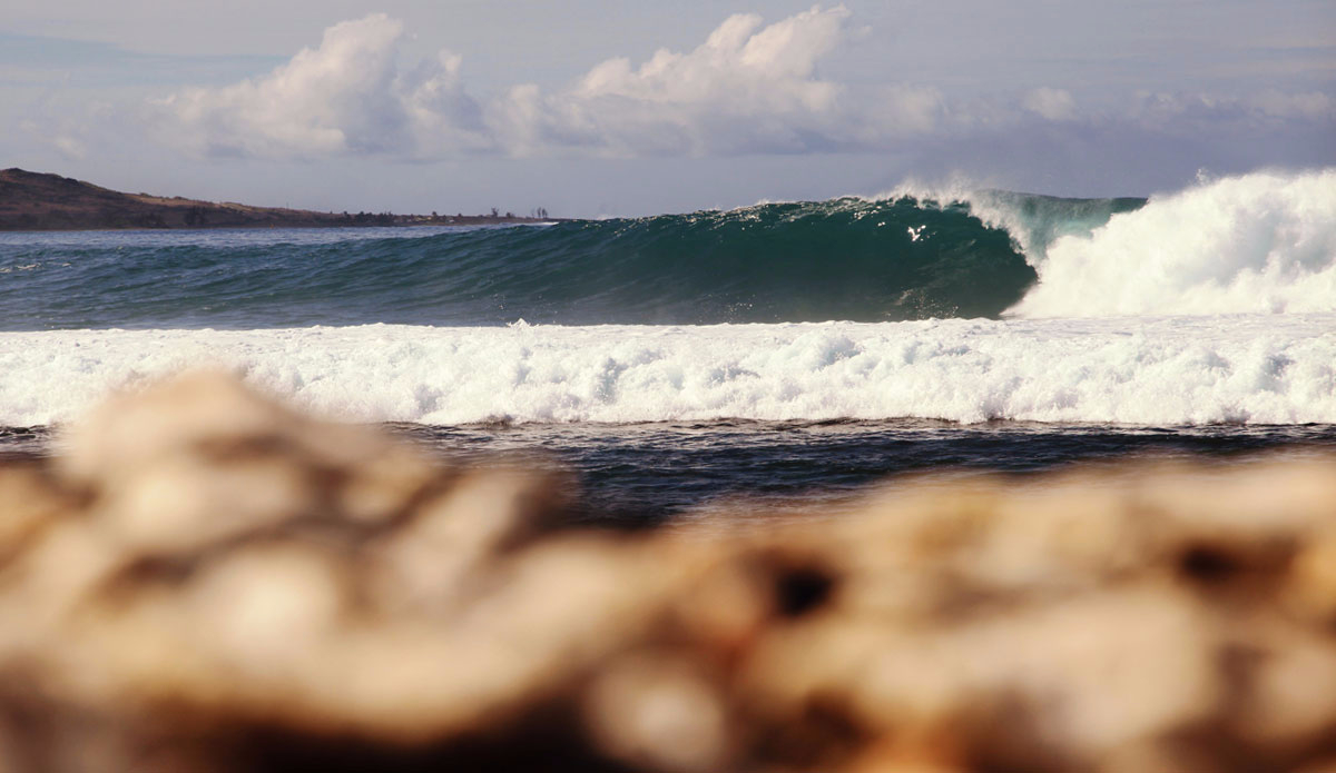 Another empty barrel hits the shore. Photo: <a href=\"http://Instagram.com/simonjayphotos\" target=\"_blank\"> Simon Rickwood</a>