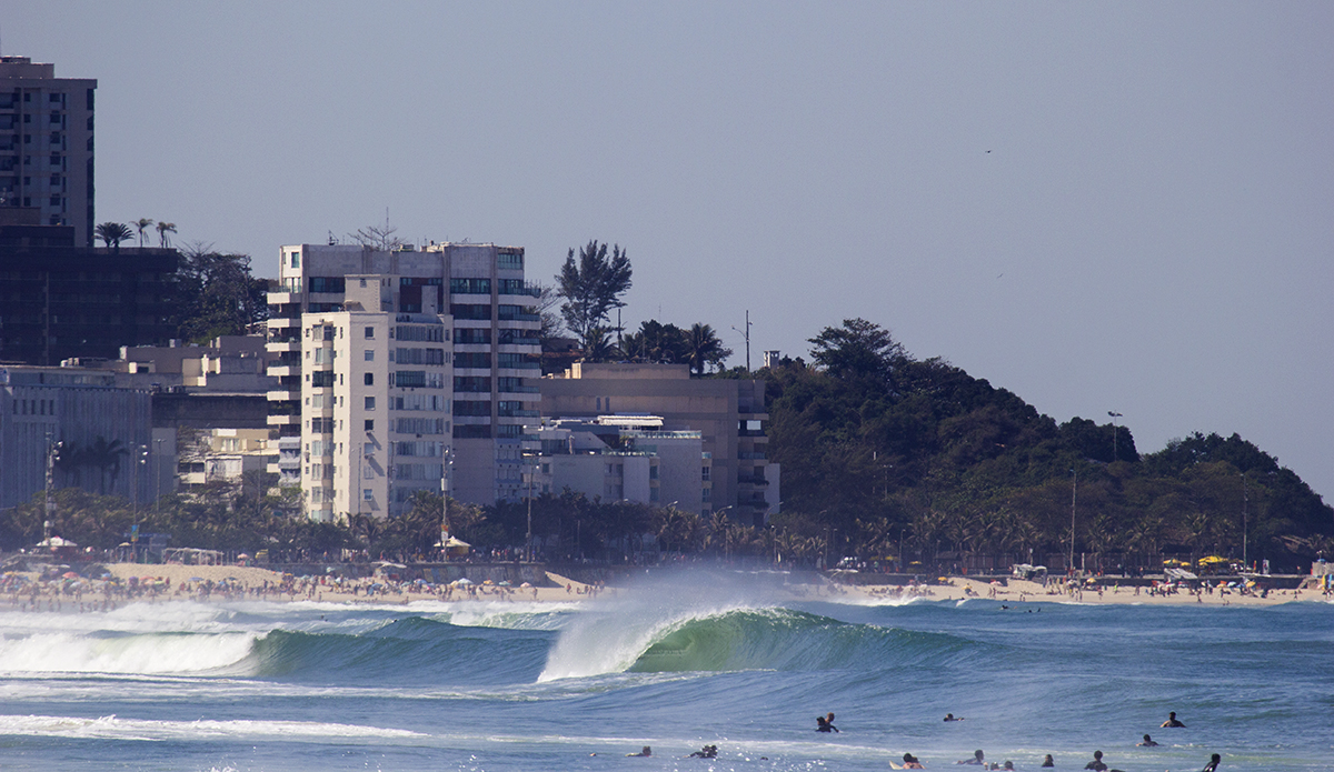 Ipanema is another famous beach in Rio. It\'s full of empty peaks but it doesn’t break that often. Photo: Luiz Blanco