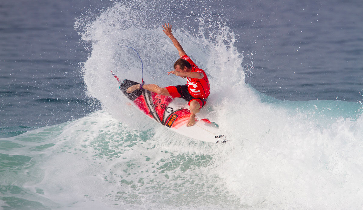 Taj Burrow of Western Australia (pictured) won his Round 1 heat at the Billabong Rio Pro advancing into Round 3 on Wednesday May 7, 2014. Photo: <a href=\"http://www.aspworldtour.com/\">ASP / Kirstin</a>