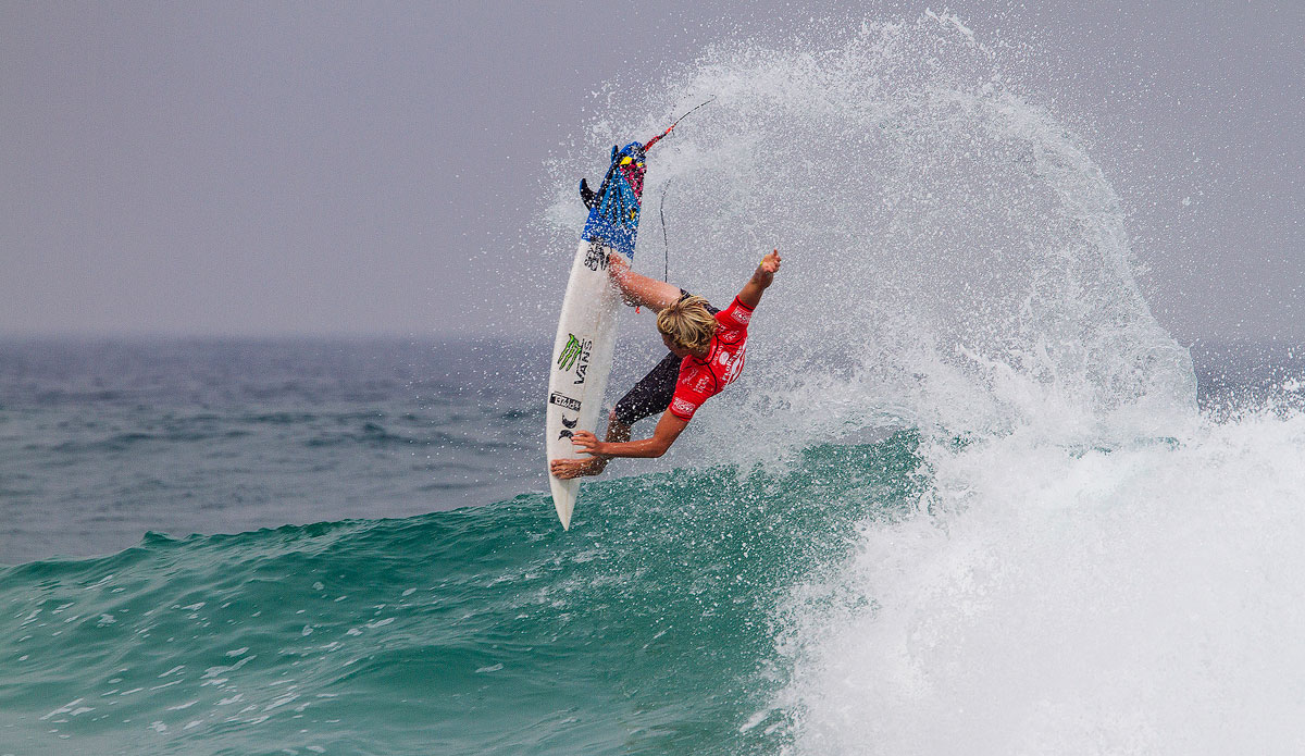 John John Florence of Oahu, Hawaii (pictured) won his Round 1 heat defeating CJ Hobgood (USA) and Matt Wilkinson (AUS) to advance directly into Round 3 at the Billabong Rio Pro on Wednesday May 7, 2014. Photo: <a href=\"http://www.aspworldtour.com/\">ASP / Smorigo</a>