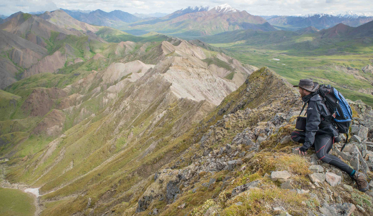 Solo hiking in the Alaska Range. Photo: <a href=\"https://instagram.com/matty_hannon/\">Matty Hannon</a>