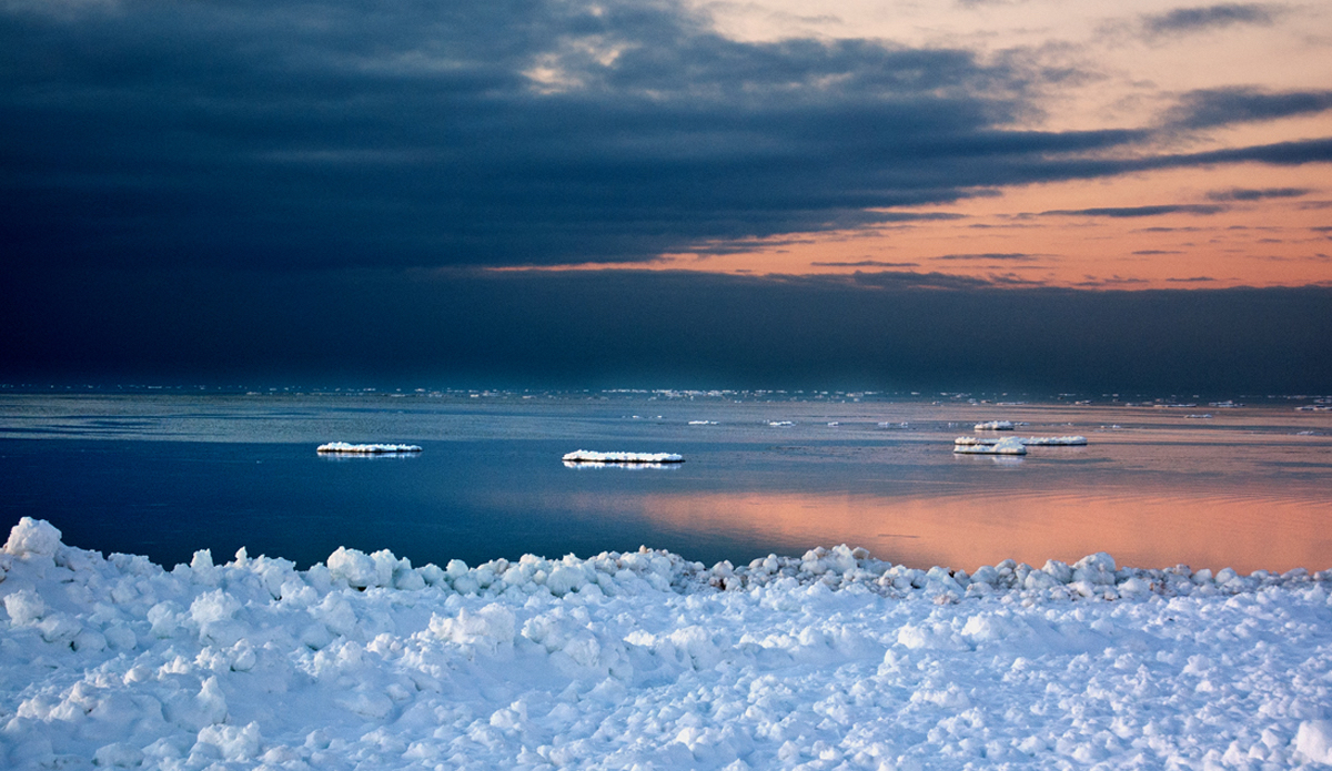 Winter ice burgs on Lake Michigan. Photo: <a href=\"www.californiametalphoto.com\">Robert Eovaldi</a>