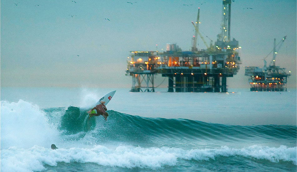 Matti Passaquindici. Tapping into some of Huntington Beach\'s electricity. Photo: Robb Wilson