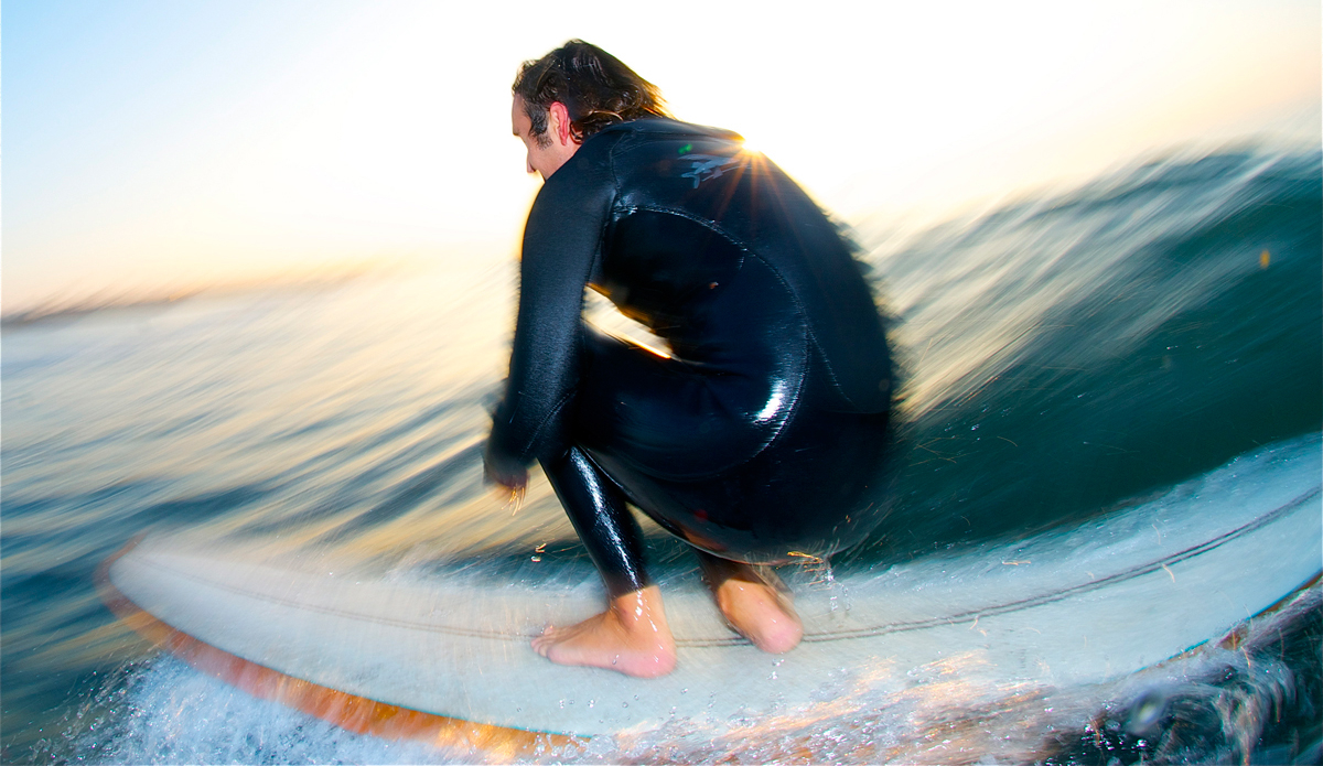 Martin Cabada and I got up really early for this one. We shot flash and the results were stunning. This is the first time I\'ve ever seen sparks coming out of  a guy\'s butt while he was surfing… Photo: Robb Wilson