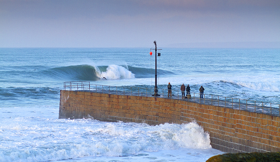 Oli Adams at the \'Lev, one of England\'s finest, yet ficklest reefs. Photo: <a href=\"http://surfphoto.500px.com/home\"> Roger Sharp</a>