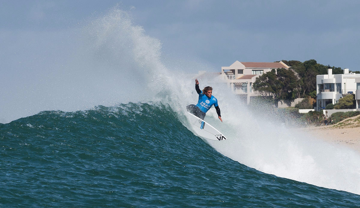 Ricardo Christie of New Zealand (pictured) finished equal 25th after placing second in his Round 2 heat at the JBay Open on Monday July 13, 2015.   Photo: <a href=\"http://www.worldsurfleague.com/\">WSL</a>/<a href=\"https://instagram.com/kc80\">Cestari</a>