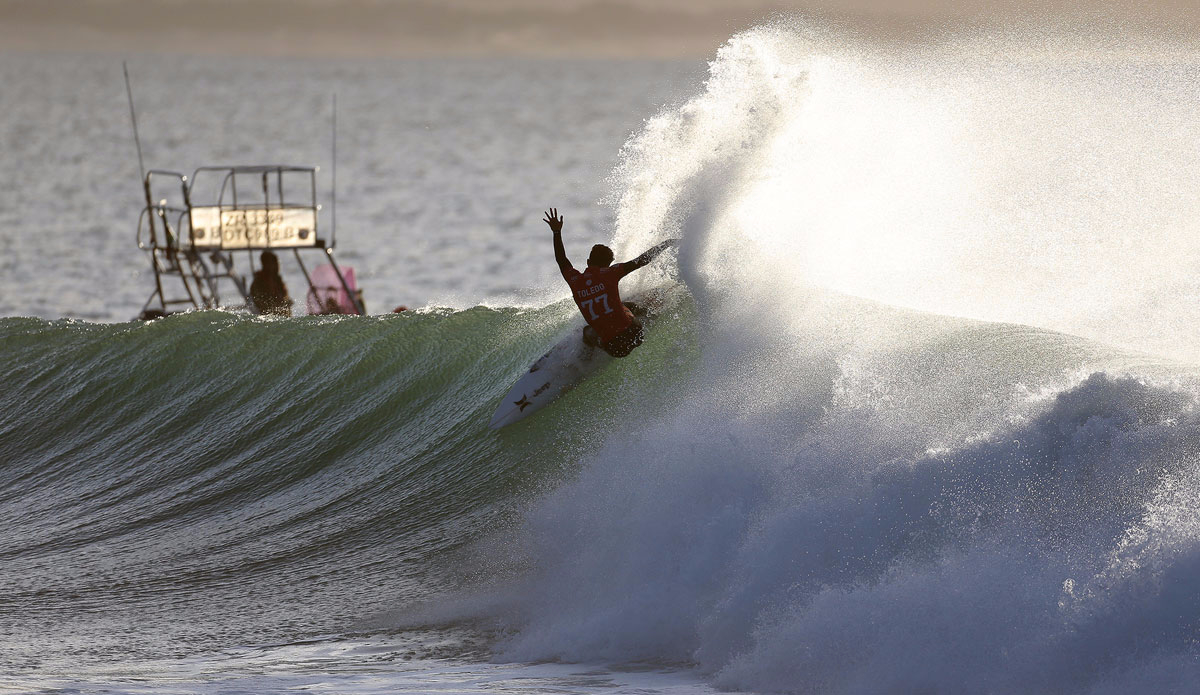 Felipe Toledo of Brasil (pictured) winning his Round 2 heat at the JBay Open on Monday July 13, 2015. Photo: <a href=\"https://instagram.com/kirstinscholtz/\">Kirstin Scholtz</a>/<a href=\"http://www.worldsurfleague.com/\">WSL</a>