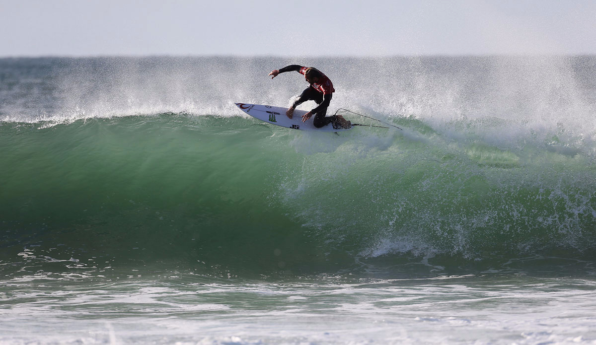 Owen Wright of Australia (pictured) winning his Round 2 heat at the JBay Open on Monday July 13, 2015.  Photo: <a href=\"http://www.worldsurfleague.com/\">WSL</a>/<a href=\"https://instagram.com/kc80\">Cestari</a>