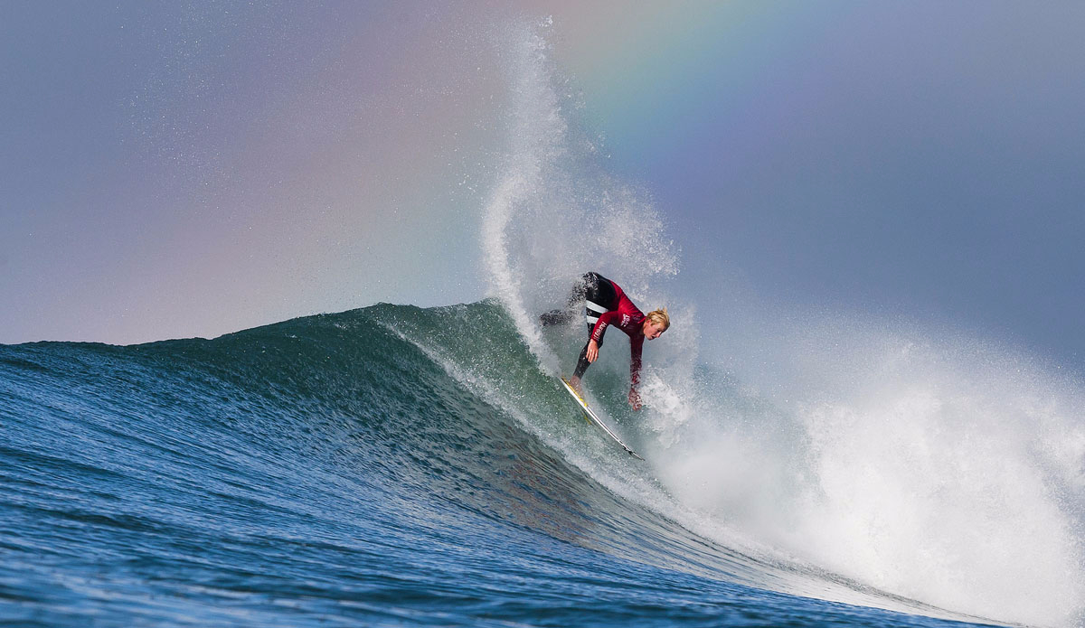 Nat Young of the United States (pictured) winning his Round 2 heat at the JBay Open on Monday July 13, 2015.  Photo: <a href=\"http://www.worldsurfleague.com/\">WSL</a>/<a href=\"https://instagram.com/kc80\">Cestari</a>