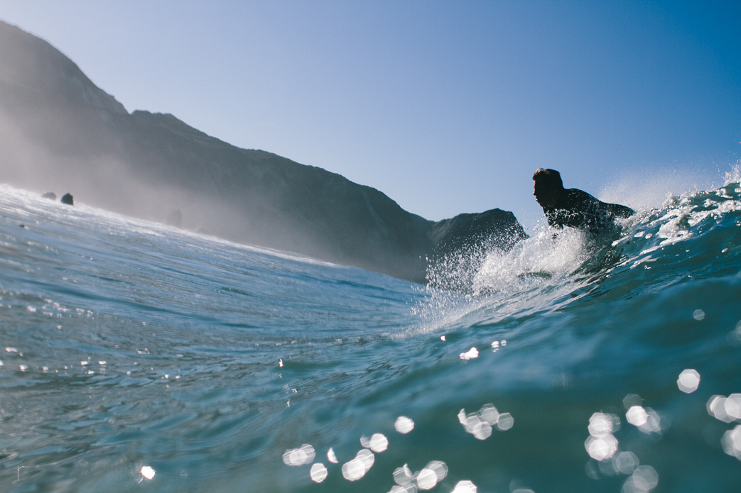 Pat Birkirmer on a slab on the central coast. Just him, myself and a couple elephant seals as witnesses. Photo: <a href=\"www.russellholliday.com\">Russell Holliday</a>