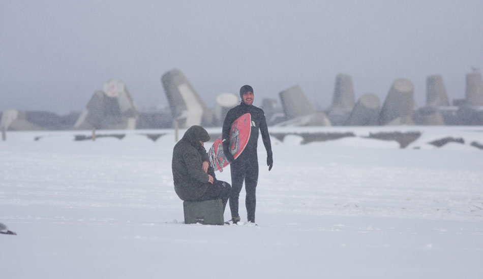 Tommy Petriken and Cater McCoy in the snow. Photo:<a href=\"http://ryanmackphoto.blogspot.com/\" target=_blank>Ryan Mack</a>.