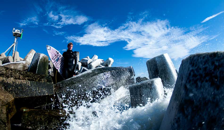 Tommy Ihnken. Ice jetty. Photo: <a href=\"http://instagram.com/ryanmackphoto\">Ryan Mack</a>