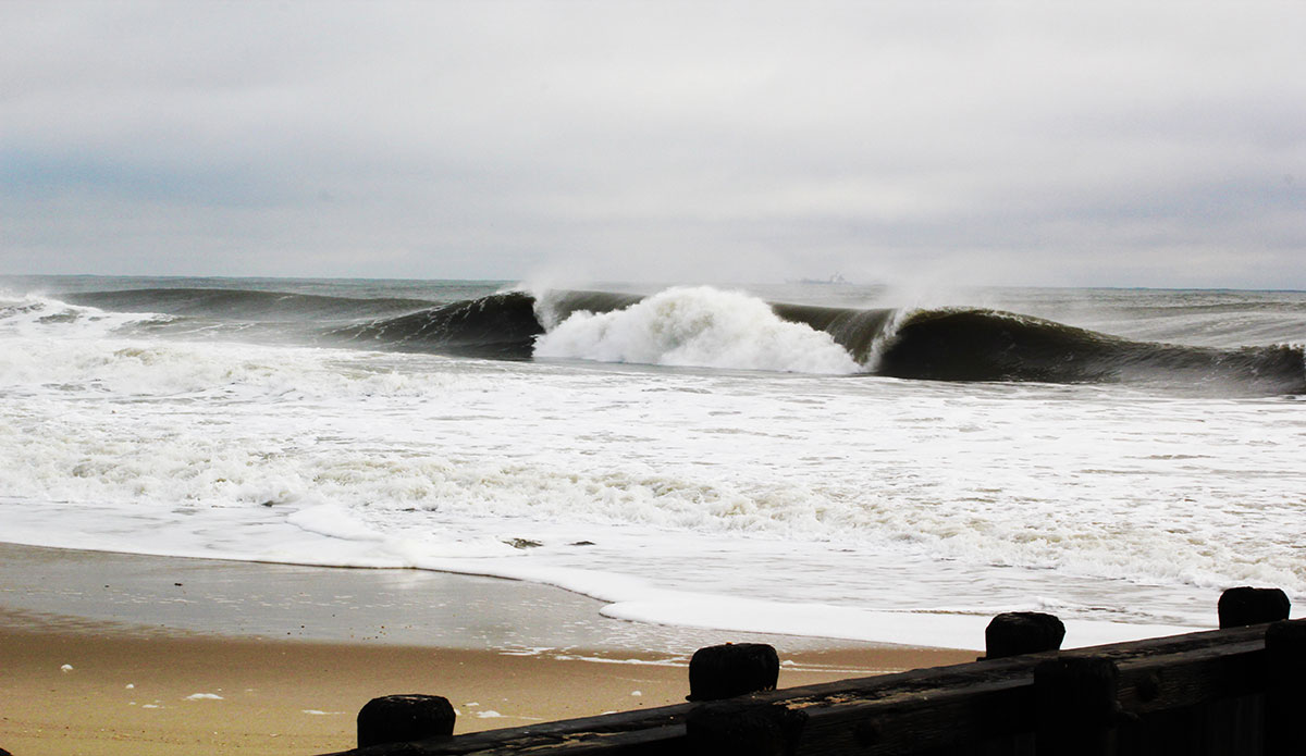 This was by far the biggest day this past winter. Some of the sets were 8-9 foot. Photo: Ryan Simalchik