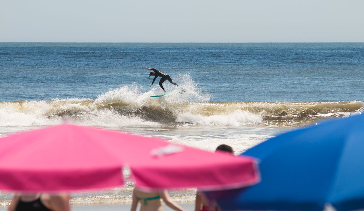 Luke Ditella. After surfing all day, I walked down a few beaches and saw all these guys throwing airs and big turns, so I decided to pick up my camera for a little. Photo: Ryan Simalchik