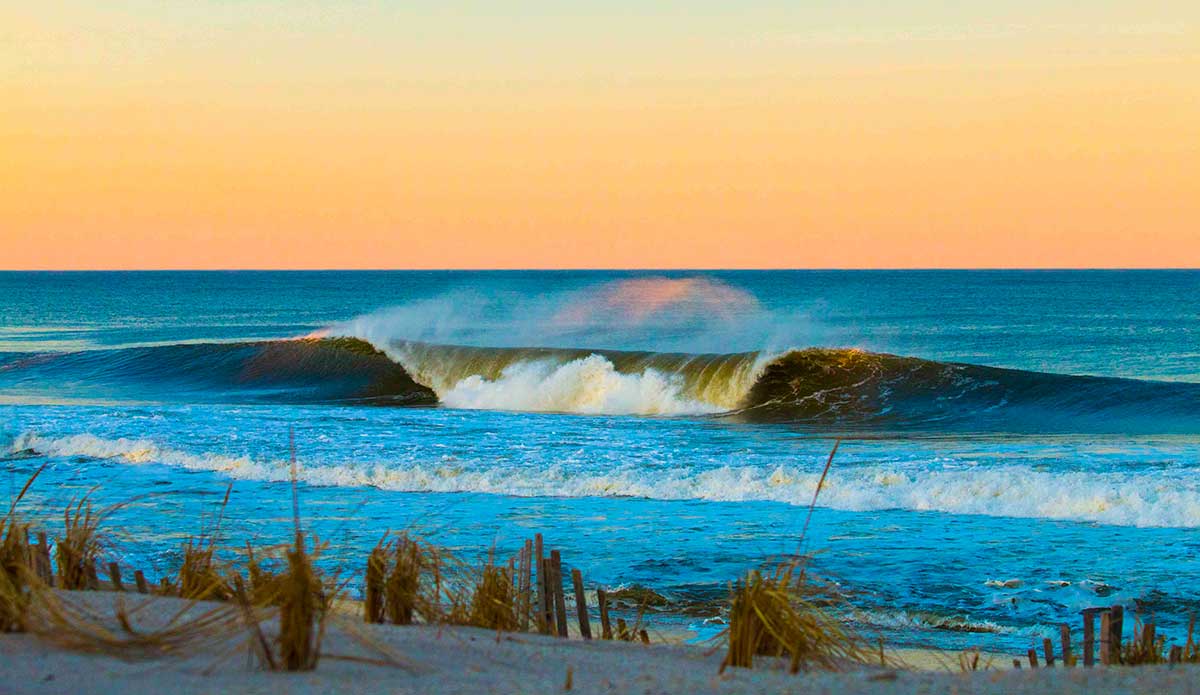 At the end of a long day, it\'s always great to take a few sunset photos, especially when there are waves. Photo: Ryan Simalchik