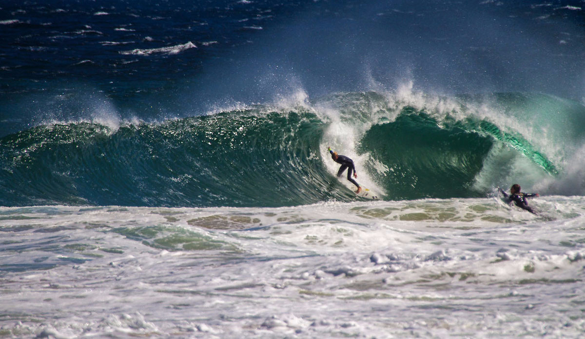 Young ripper Adin Masencamp charges and knows how to fit into the round western cape waves. Photo: <a href=\"https://www.facebook.com/pages/Pho-Tye-Studio/\">Tyerell Jordaan</a>