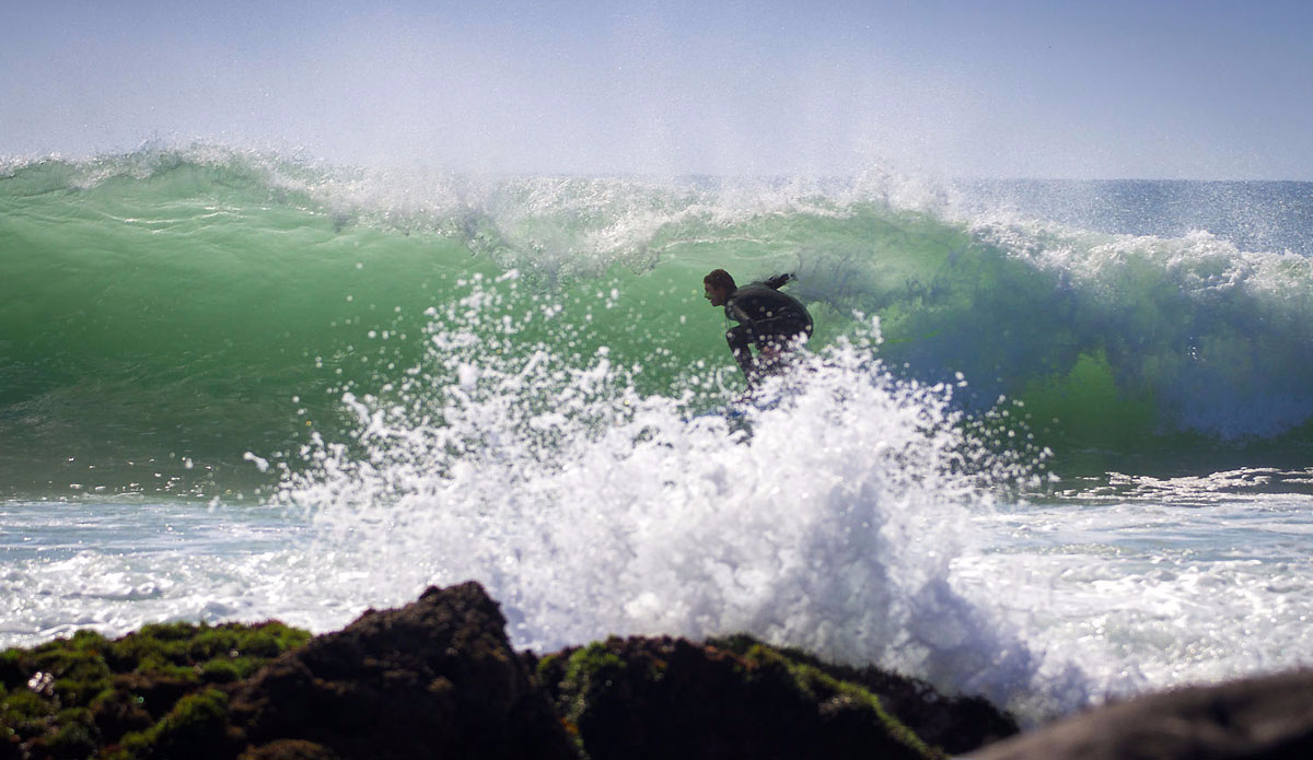 Michael Monk behind the peak on the East Coast. Photo: <a href=\"https://www.facebook.com/pages/Pho-Tye-Studio/\">Tyerell Jordaan</a>