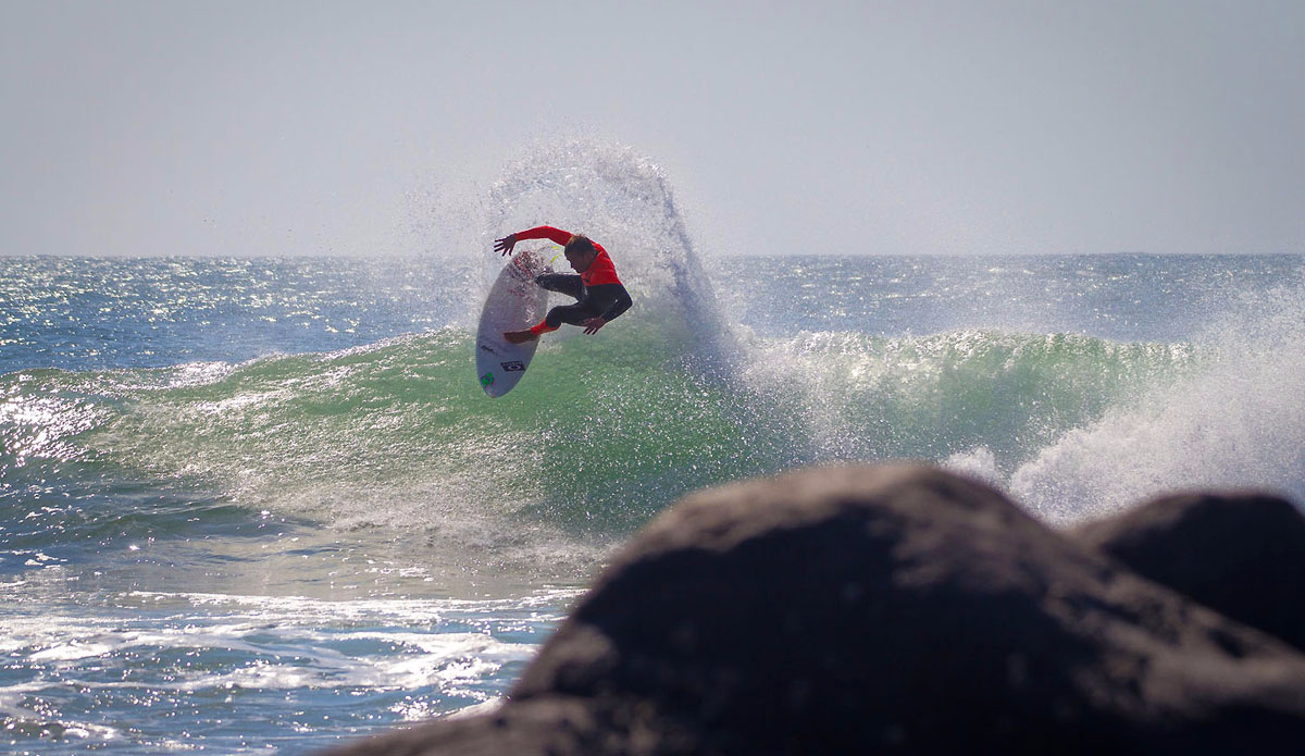 Greg Emslie blasting through the lip close to his home. Photo: <a href=\"https://www.facebook.com/pages/Pho-Tye-Studio/\">Tyerell Jordaan</a>