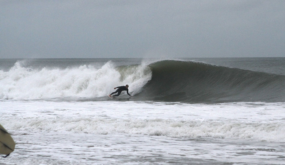 Dana carving the other side. Photo: McCarthy