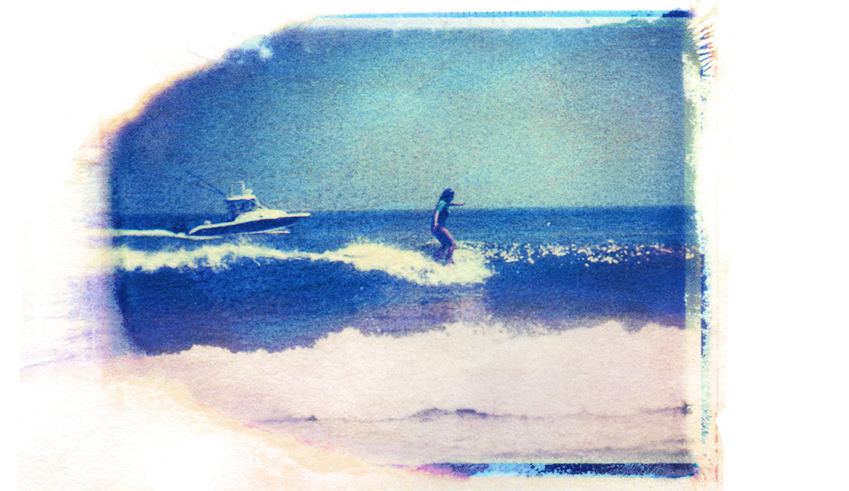 Surfer girl + boat. Shot at a surf contest in Virginia beach. I love how this image peeled and the pinks that decided to enter the photo. Image: <a href=\"http://shehitpausestudios.com/\" target=\"_blank\">Schwartz</a>