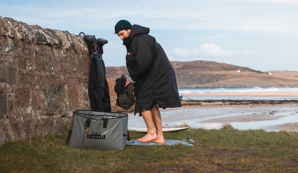 Having a designated pad for changing can reduce wear and tear on your suit. Samuel Howard photo. 