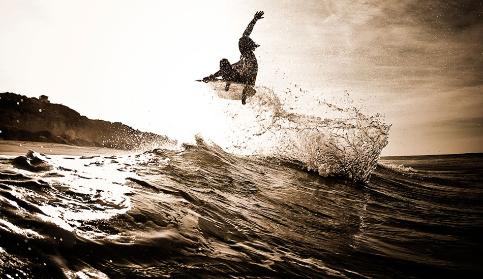 Michel Flores in San Clemente.  Its always worth it to get the sunrise, just make sure you get your coffee too. Photo: <a href=\"http://www.jefffarsaiphotography.com/\">Jeff Farsai</a>