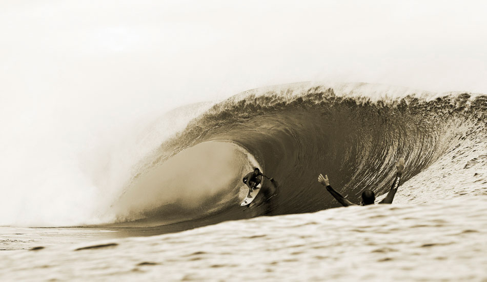 The late Sion Milosky at Pipe last season just before his untimely death. This morning was just epic. There was only a few of us out there and Sion was really stoked after this wave. He was paddling back out with a huge grin. Id only met him this morning and he was super cool and happy. I know he is sorely missed. Photo: <a href=\"http://www.natesmithphoto.com/\" target=\"_blank\" title=\"Nate Smith Surf Photos\">Nate Smith</a>