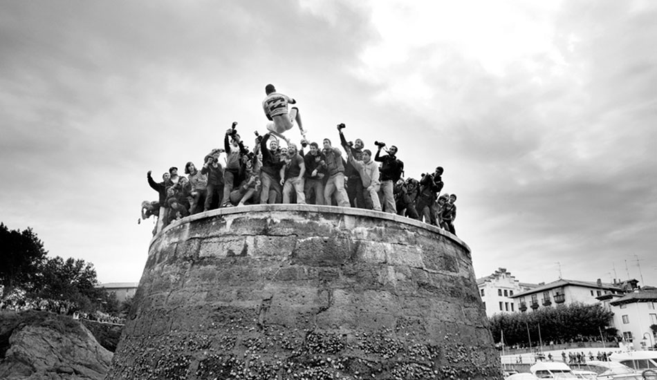 CJ Hobgood after he won Mundaka in 2008.  A very special moment and one of my best memories.