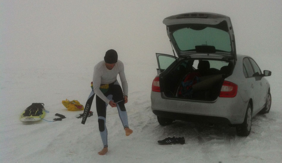 Quite possibly the world\'s coldest changing room. Photo: <a href=\"www.lunasurf.com>Lunasurf.com</a>/<a href=\"http://ianbattrick.blogspot.com/\">Ian Battrick</a>