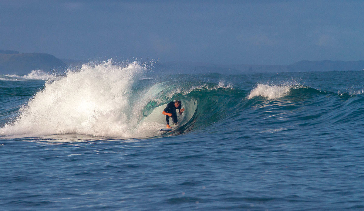 It helps to know a few farmers with access roads to ledgy A frames, simon fish after a days shaping washes of the surfboard foam. Photo: <a href=\"https://www.facebook.com/pages/Pho-Tye-Studio/398591356893177?fref=nf\"> Tyerell Jordaan</a>