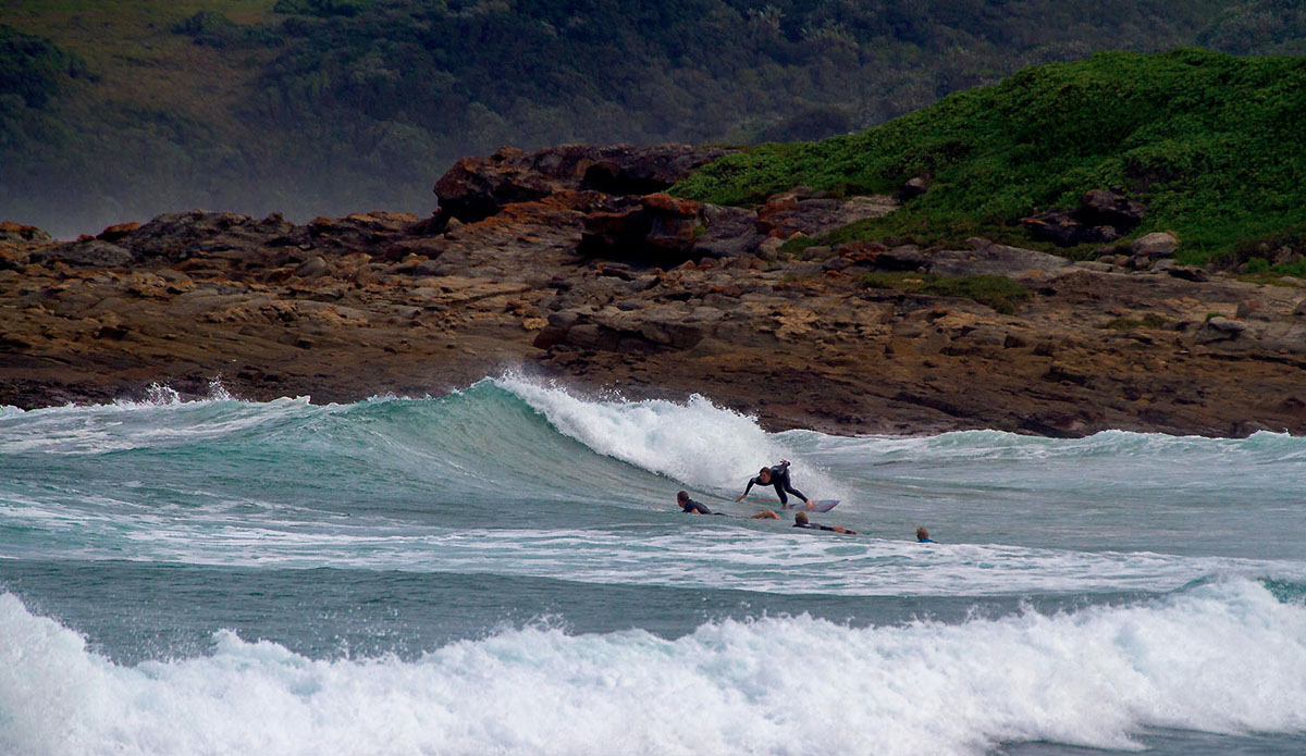 Even when its not all time its still beautiful. Michael Monk bottom turning on the wild. Photo: <a href=\"https://www.facebook.com/pages/Pho-Tye-Studio/398591356893177?fref=nf\"> Tyerell Jordaan</a>