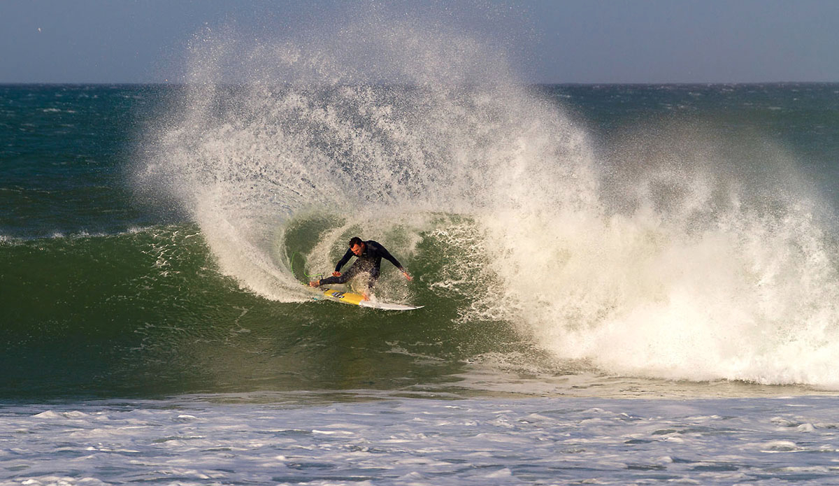 Joel parkinson was made fort long right point breaks, he did this ridiculous carve at full tilt on a reeling jbay wall. Photo: <a href=\"https://www.facebook.com/pages/Pho-Tye-Studio/398591356893177?fref=nf\"> Tyerell Jordaan</a>