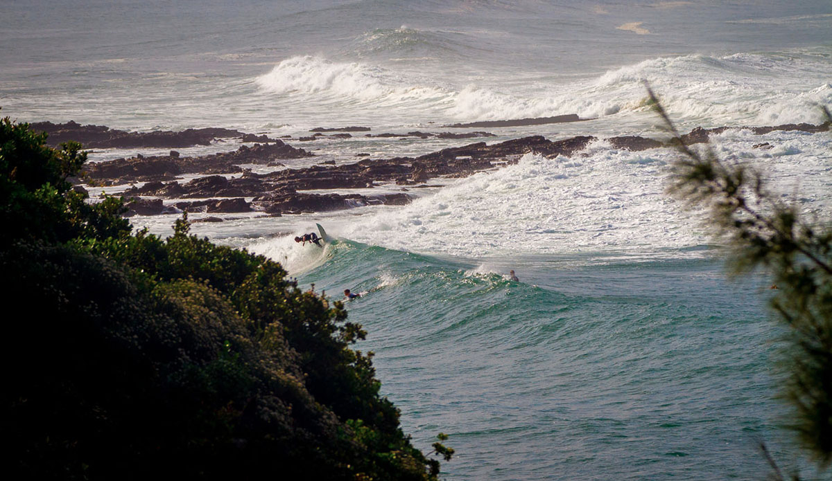 Even on the big stormy days you can find a corner to hide, greg emslie knows were to look. Photo: <a href=\"https://www.facebook.com/pages/Pho-Tye-Studio/398591356893177?fref=nf\"> Tyerell Jordaan</a>