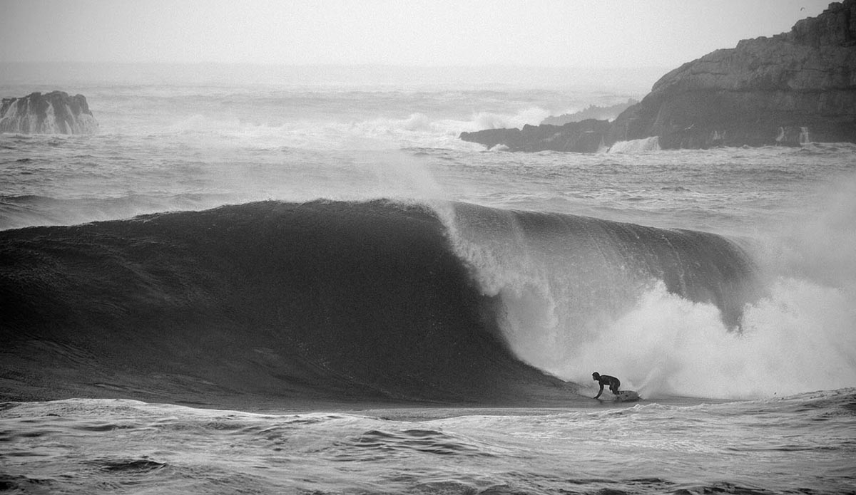 One of many great big-wave spots in South Africa, which awaken during the rainy, winter months between May and September. Bearded viking warrior Josh Redman eases off the bottom for the slab section ahead. Photo: <a href=\"https://instagram.com/alanvangysen\">Alan van Gysen</a>