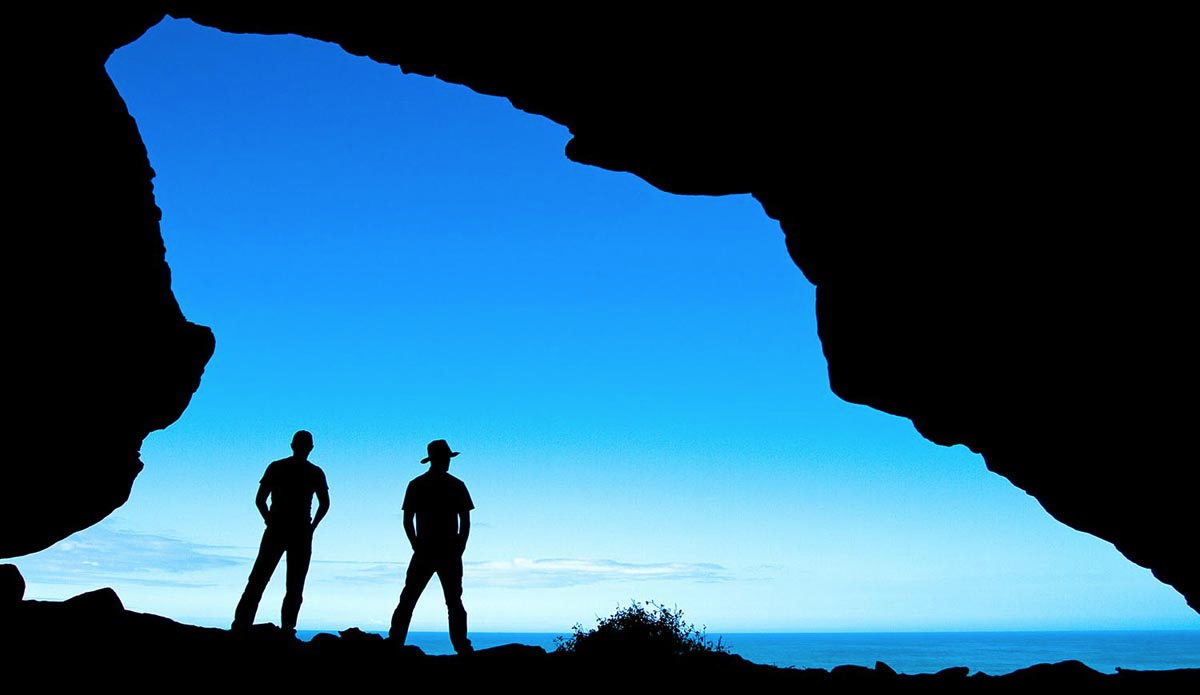 Searching for waves in South Africa is more than half the fun. Hiking up to a historic bushman cave overlooking arguably South Africa’s best left point: Eland\'s Bay. Photo: <a href=\"https://instagram.com/alanvangysen\">Alan van Gysen</a>