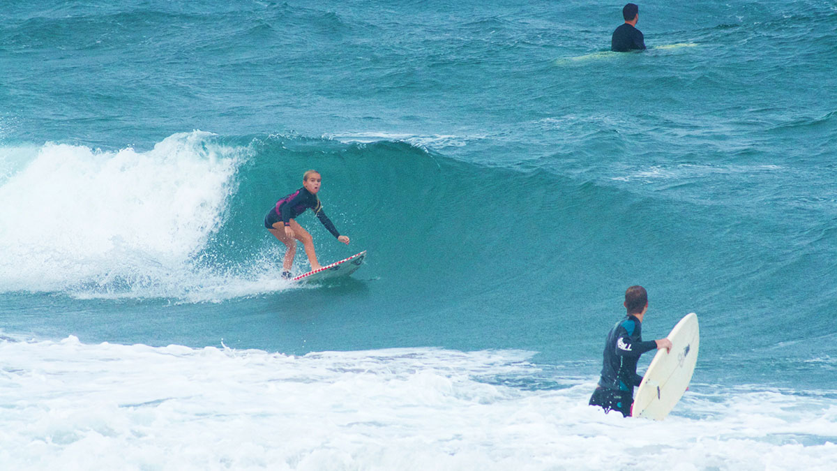 The groms in Florida charge, and get a lot of respect in the line-up... if they deserve it. Photo: <a href=\"http://instagram.com/youngxsalt\"> Tondo</a>