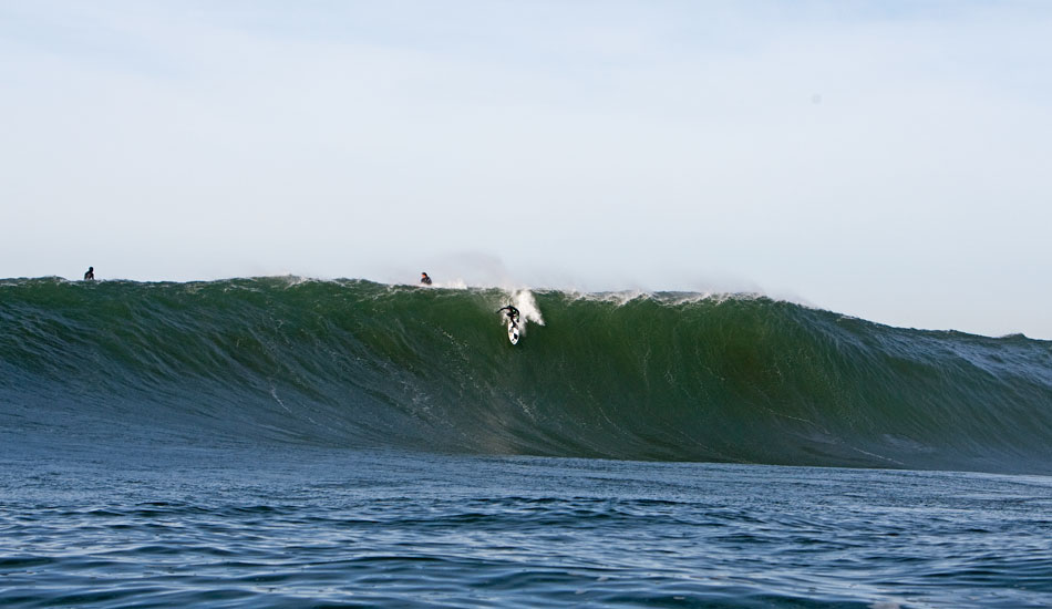 Mavericks: After years pent up in Jeff Clark\'s embrace, Mavericks exploded onto the big-wave scene in 1990. It\'s dark, it\'s cold, and it\'s a killer: Mark Foo\'s life ended here, sadly changing the world of surfing forever. Photo: Jason Murray